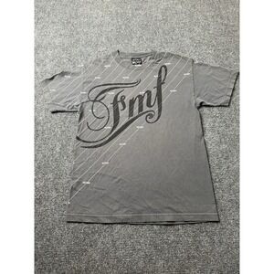 Mens Graphic FMF Script Logo Gray T Shirt Streetwear, Size M